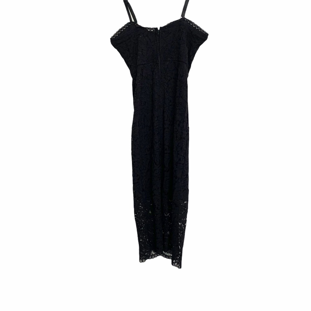 NWT Franchesca’s black midi bodycon lace dress XXS - Picture 6 of 6